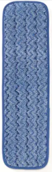 MOP HEADS, MICROFIBER, RUBBERMAID HYGEN, WET MOP PAD REFILLS, BLUE, 18" LARGE